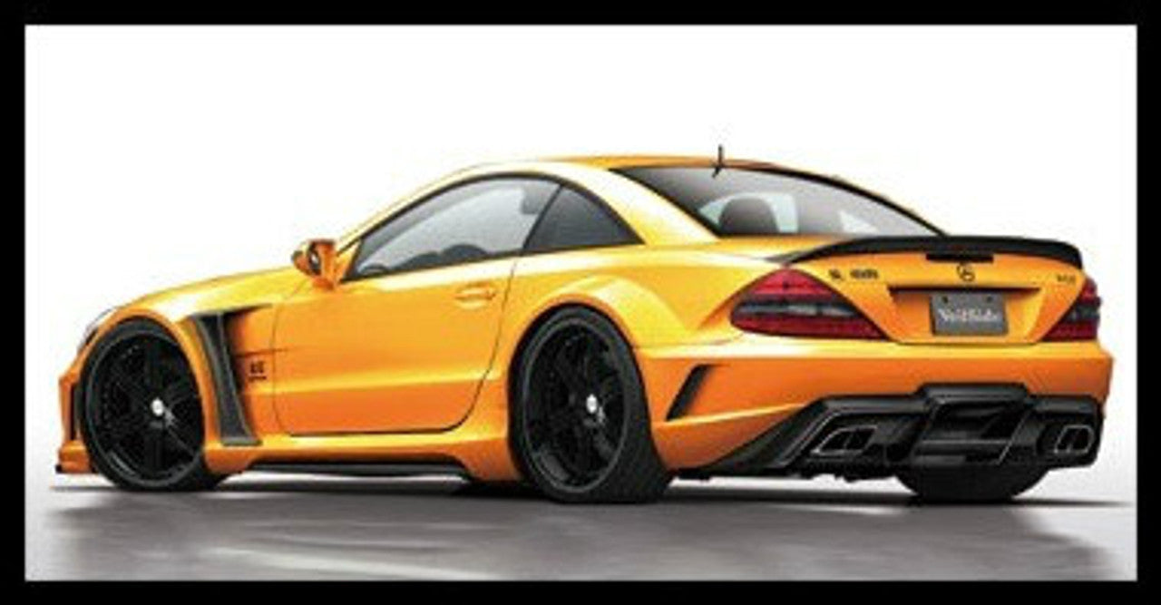 VeilSide Black Fortune 2003-2012 Mercedes SL R230 Wide Body Conversion FRP with CARBON Accents Complete Kit (CFRP/ FRP) Front Bumper, Pair of Side Skirts, Rear Bumper, Front Fenders, Rear Fenders, Rear Spoiler, FRP Hood & Emblems